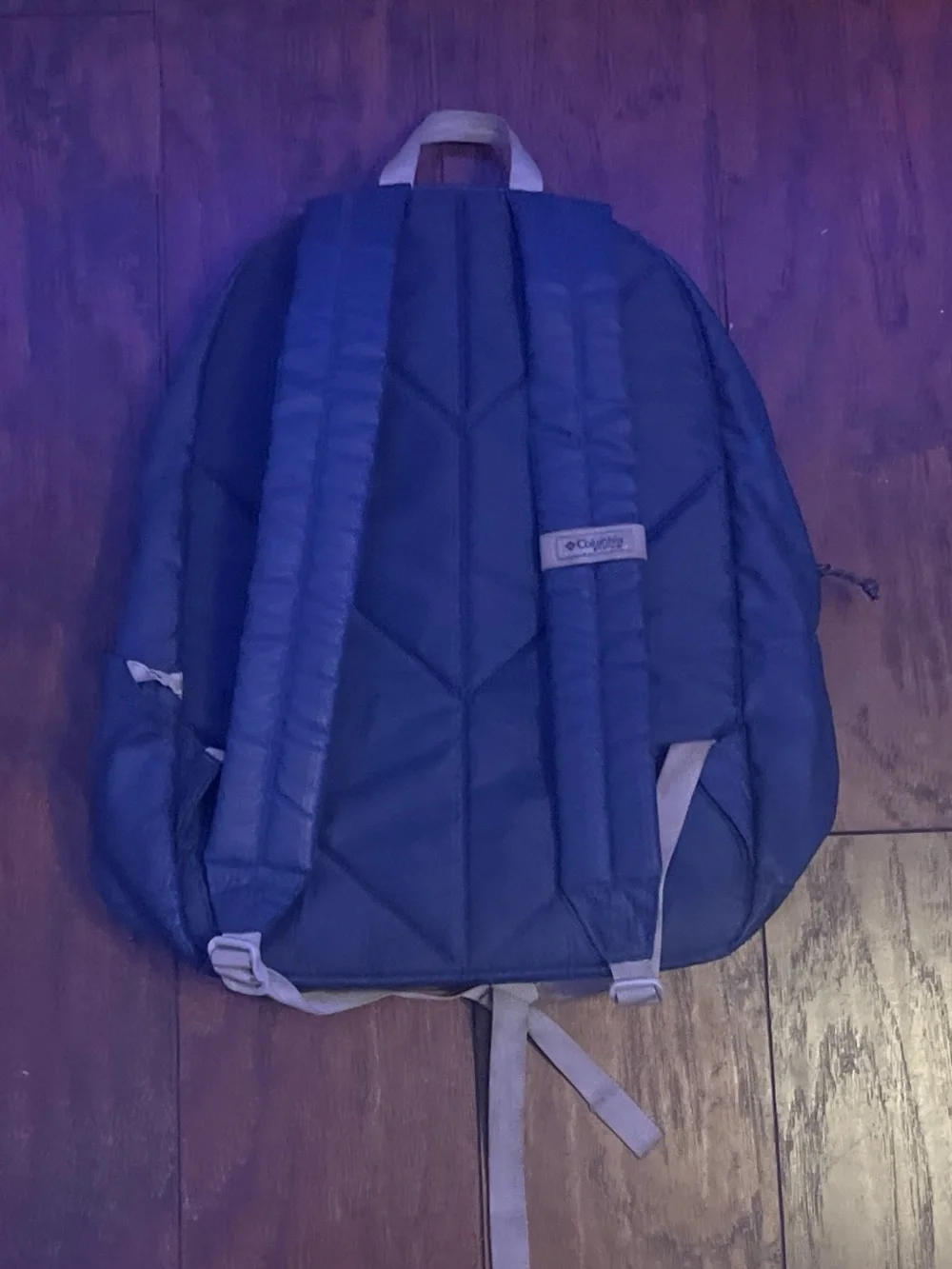 Columbia Navy Kids Backpack with Fish-Flag Graphic